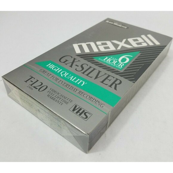 Maxell T-120 6 Hour GX-Silver Blank VHS Video Tape New Sealed - Picture 4 of 5